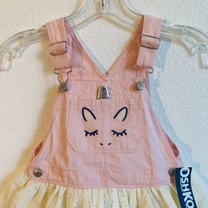 Unicorn Overall Dress Jumper Skirt size 3T.